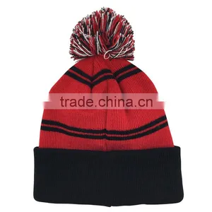 Fashion Custom Jacquard Korean Winter Hat With Pompom thumbnail-1