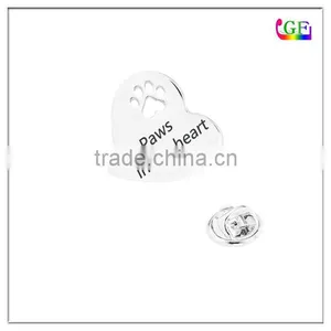 Fashion Silver MOM LOVE YOU Logo Engraved LAPEL PIN thumbnail-1