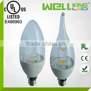 UL Certificated E12 Base COB 5W LED Candle Light thumbnail-1