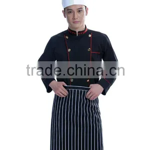 Designer Japanese Executive Fashion Chef Unfiorms With Black Apron thumbnail-2