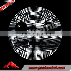 Wholesale Emoji Rhinestone Transfer Iron On Hotfix Motif For Kids T-shirt Customized Design thumbnail-5