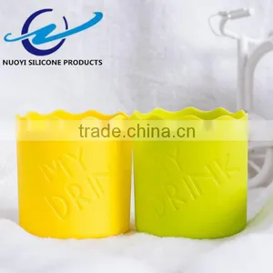 Candy Color Glass Bottle Silicone Cup Sleeve for Creative Mug thumbnail-4
