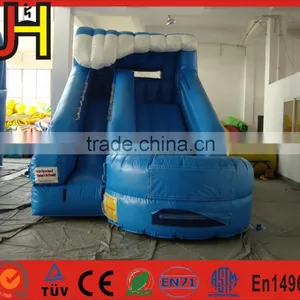 Commercial 0.55mm PVC Tarpaulin Wavy Inflatable Water Slide For Sale thumbnail-1