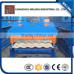 Hydraulic Metal Roofing Making Machine Glazed Tile Roll Forming Line thumbnail-3