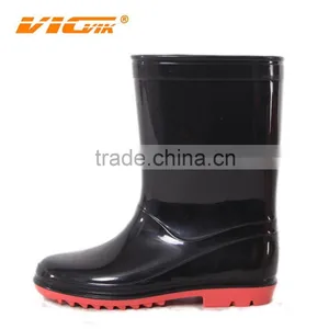 Wholesale Clear Pink Cheap Pvc Kids Rain Boots thumbnail-1