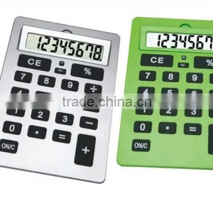 Promotional Gift Cheap 8 Digit Solar Powered Electronice Calculator/big Button Flat Calculator thumbnail-1