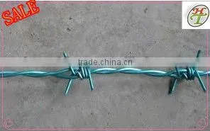High Security BWG12 Green Plastic Coating Normal Weaving Barbed Wire thumbnail-1