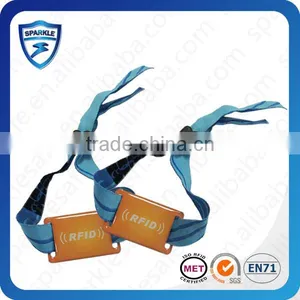 Hot Sell Rfid Fabric Wristband With Plastic Fastener thumbnail-2