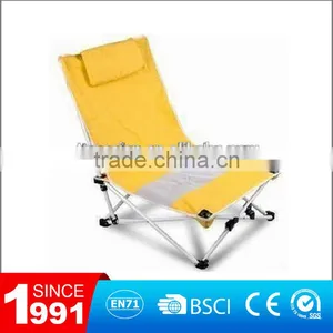 Folding Portable Travel Outdoor Canvas Beach Chair --yellow Color thumbnail-1
