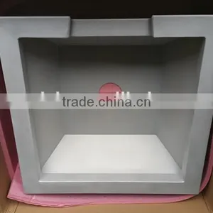 Flat Bottom Square Aluminum Bowl, With Hole in Bottom Center, Square Shaped Bowl thumbnail-2