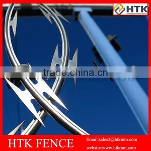 BTO-12 BTO-15 BTO-22 BTO-30 Flat Wrapped Razor Wire Coils for Fence thumbnail-2