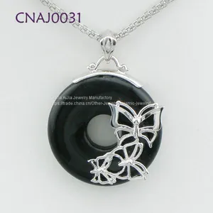 Rectangle DIY Sterling Silver Jewelry Gemstone Pendant Accessories Customizable thumbnail-3