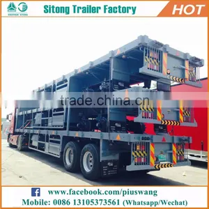 Hot-selling Inexpensive 20ft 40ft Container Semi-trailer High Quality Flatbed Trailer With Container Lock thumbnail-5
