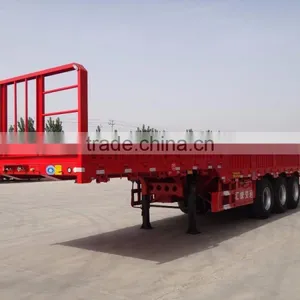 2016 China Hot Sale 3 Axle Flatbed Side Wall Semi Truck Trailer and 6x4 Sinotruk Tractor Truck thumbnail-3