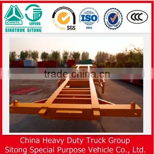 China New 3 Axle 40 ft Container Used Skeleton Semi Trailer for Sale thumbnail-2