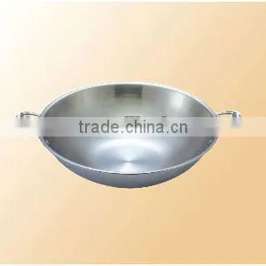 Commercial Three-ply Copper Double Holder Small Food Cook Wok thumbnail-1