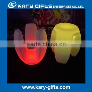 Unique Triangle Shape Led Stools Triangle Bar Stool With Rgb Led Light thumbnail-1