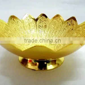 Return Gift, New Design Corporate Gift Item Home Decoration Brass Gold Plated Tray thumbnail-1