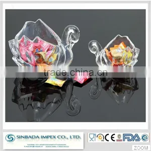 With 10 Years Experience Factory Offer Wholesale Swan Shape Glass Candy Box thumbnail-1