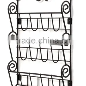 Black 3 Tier Wall Mounted Scroll Letter Holder thumbnail-1