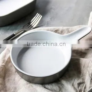 11'' Ceramic Cake Bakeware Pasta Ceramic Tray Cearamic Fish Tray Potato Ceramic Tray thumbnail-6