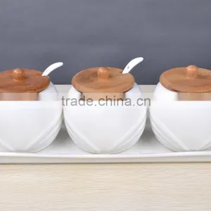 Hot Sale High Quality Porcelain Ceramic Kitchen Canisters/ceramic Kitchen Canister Sets/3pcs Ceramic Canister Sets thumbnail-1