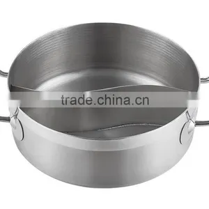 Two Handle Sauce Pan Saucepan Double-Flavoured Cooker Family Restaurant Hotel Usage Shot Body Stainless Steel Soup Pot thumbnail-1