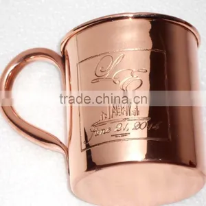 RUSSIAN STANDARD VODKA MOSCOW MULE Cup,ABSOLUTE VODKA Solid Copper Moscow Mule Vodka Mug ,12oz Copper Mugs thumbnail-1