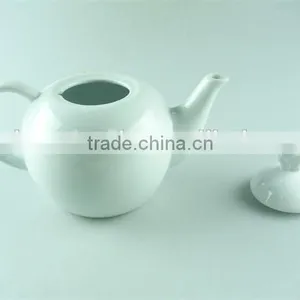 Cheap Ceramic Plain White Tea Pot With Lid thumbnail-2