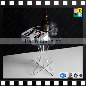 High Transparent Acrylic Flower Table Modern Wholesale PMMA Sied Table Clear Plastic Table Stool From China Manufacturer thumbnail-6