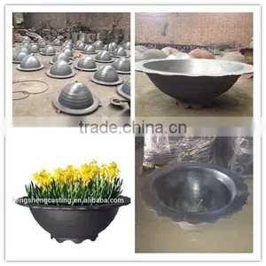 Street Furniture Cast Iron Flower Pot Round Cast Iron Planter thumbnail-1