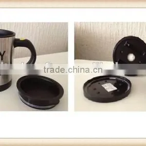 Lazy Self Stirring Stir Mug Tea Coffee Soup Cup With Cover/Cap Novelty Xmas Gift thumbnail-2
