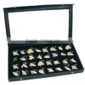 Ring Storage Display Organizer Top Transparent Necklace Jewelry Box thumbnail-1