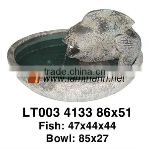 Vietnam Ceramic Wholesale Decoration Fish On Bowl Water Fountain thumbnail-1