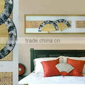 Framed Handmade Chinese Fan & Chinese Characters Art Craft for Home Decoration thumbnail-3