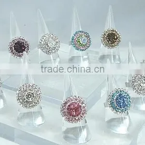 Clear Acrylic Ring Binder Stand,hot Sale Acrylic Belly Ring Display thumbnail-1