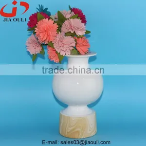 NEW Design Color and Wood Grain Ceramic Flower Vase for Home Decoration thumbnail-1