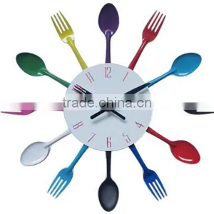 Promotional Creative Gift Cutlery Metal Wall Clock thumbnail-1