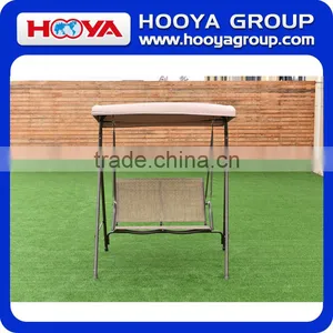 Iron Outdoor Double Haning Swing Brown Chair thumbnail-2