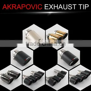 Auto Tuning Ss304 Carbon Fiber Akrapovic Muffler Tip in Exhaust Pipe thumbnail-1