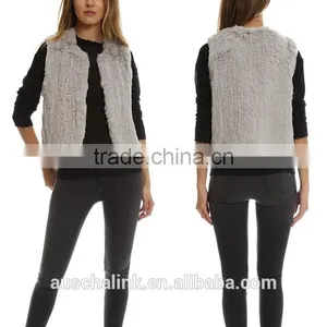 2016 Winter Popular Fashion Women Rabbit Fur Vest thumbnail-5
