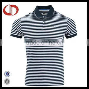 Mens Custom Design Polo Shirt With Stripe thumbnail-1