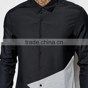 Asymmetric Cut And Sew Shirt Cheap Wholesale Gym Shirt thumbnail-3
