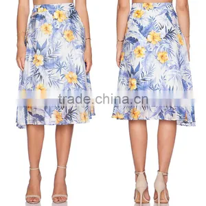 MGOO Korea Style Women Pleated Floral Summer Skirts High Waisat Fashion African Skirts 15145A408 thumbnail-2