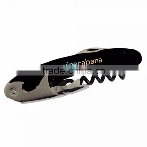 Bordeaux Wine Opener - Has Black Non-stick Coated Corkscrew, Double Hinge Lever and Comes With Your Logo thumbnail-3