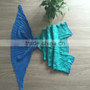 Kids Gifts Crocheted Mermaid Sale Gifts Crocheted Knit Blanket Sofa Beach Quilt Manufacturer thumbnail-1