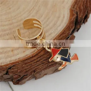 Halloween Ear Cuffs Clip Wrap Earrings Gold Plated Multicolor Witch Enamel 26mm x 10mm thumbnail-2