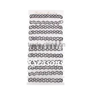 Hot Fashion Black Nylon Imitation Bracelets Temporary Tattoo Sticker thumbnail-1