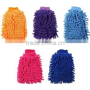 High Quality Waterproof 100%microfiber Customized Double Layers Coral Car Washing Mitts/washing Gloves in 2016 thumbnail-1