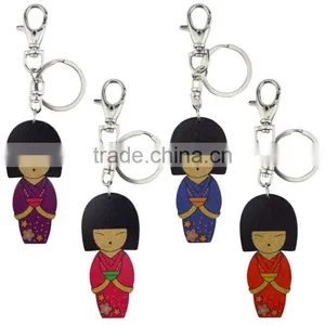 Cheap Japanese Lady Soft PVC Keychain,Custom Soft Rubber Key Rings thumbnail-1